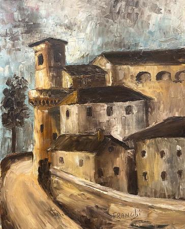 Quadro di  FRANCHI. Paesaggio  - olio tela 